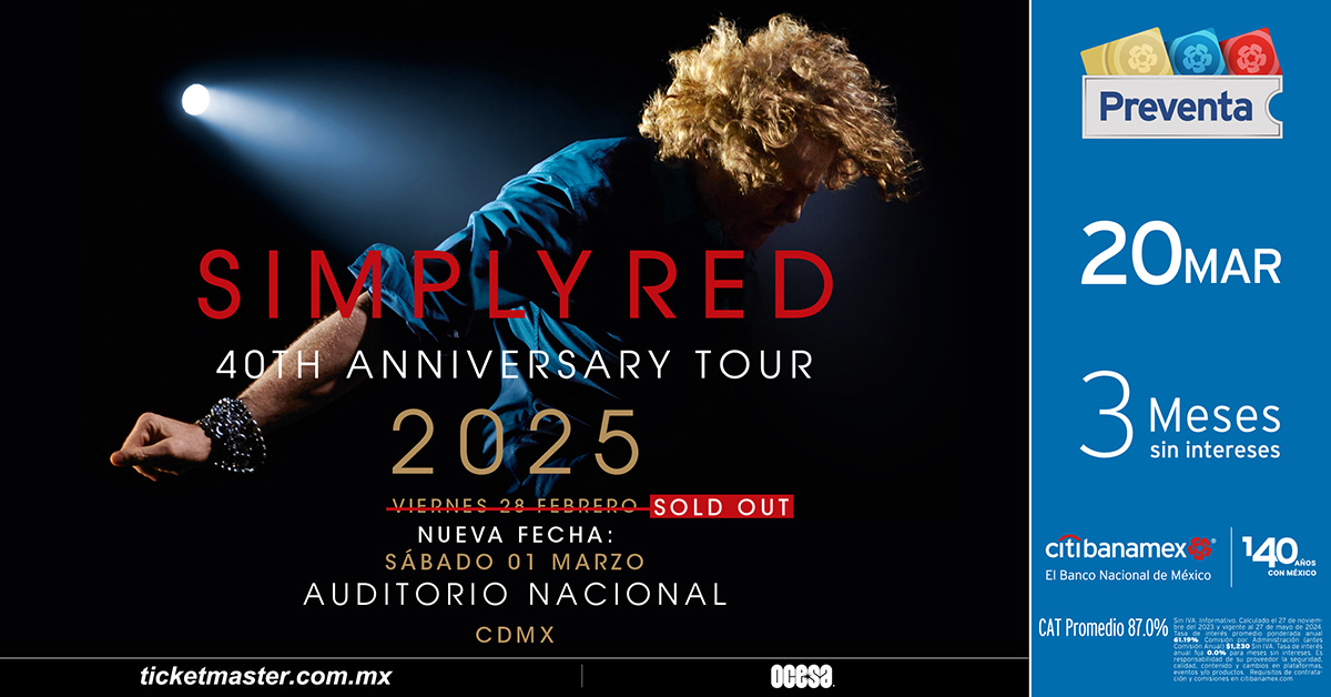 Nuevo concierto de Simply Red en México