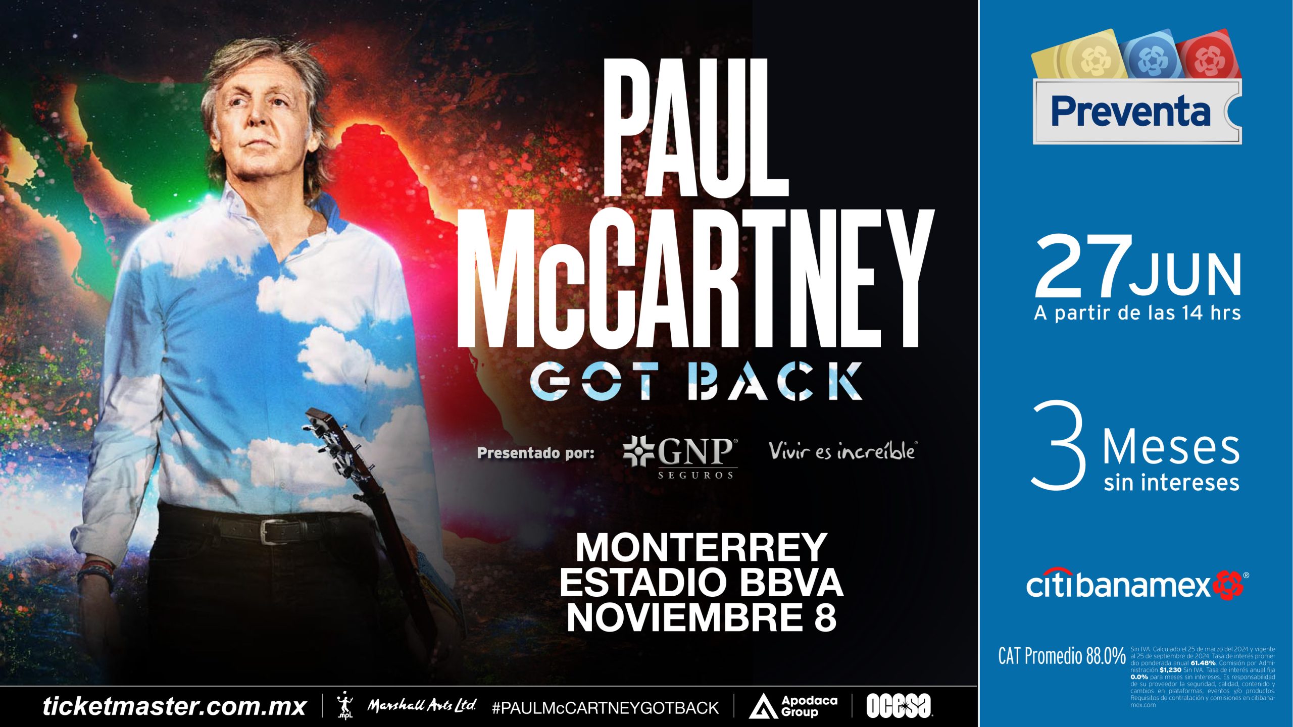 Paul McCartney llega por primera vez a Monterrey