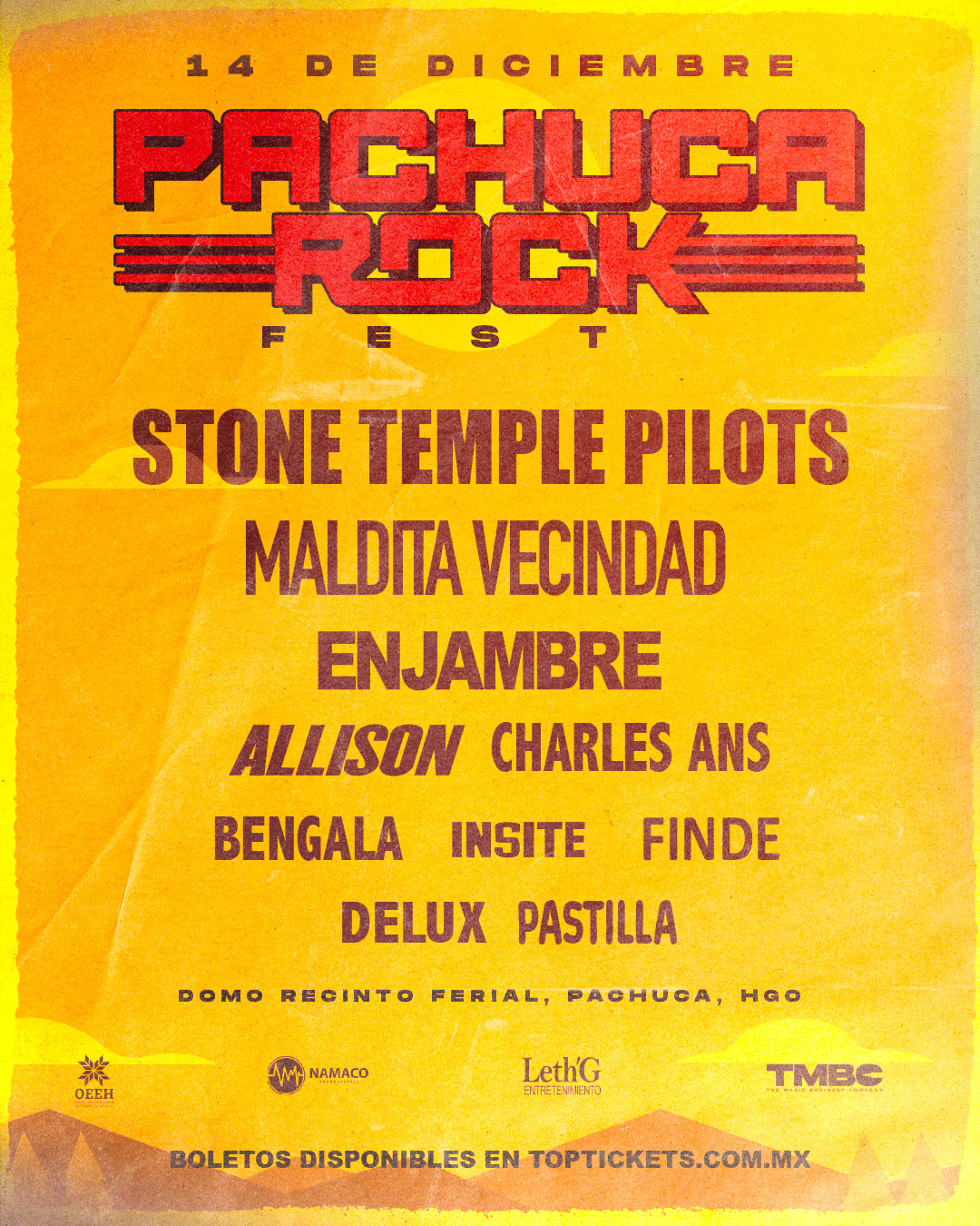 Pachuca Rock Fest presenta su sorprendente cartel